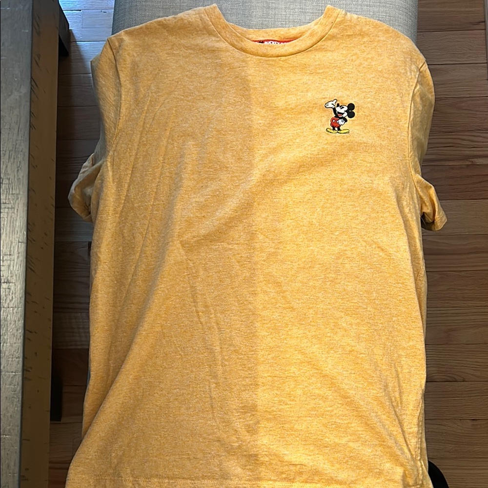 Disney Men's Yellow Mickey Mouse Shirt